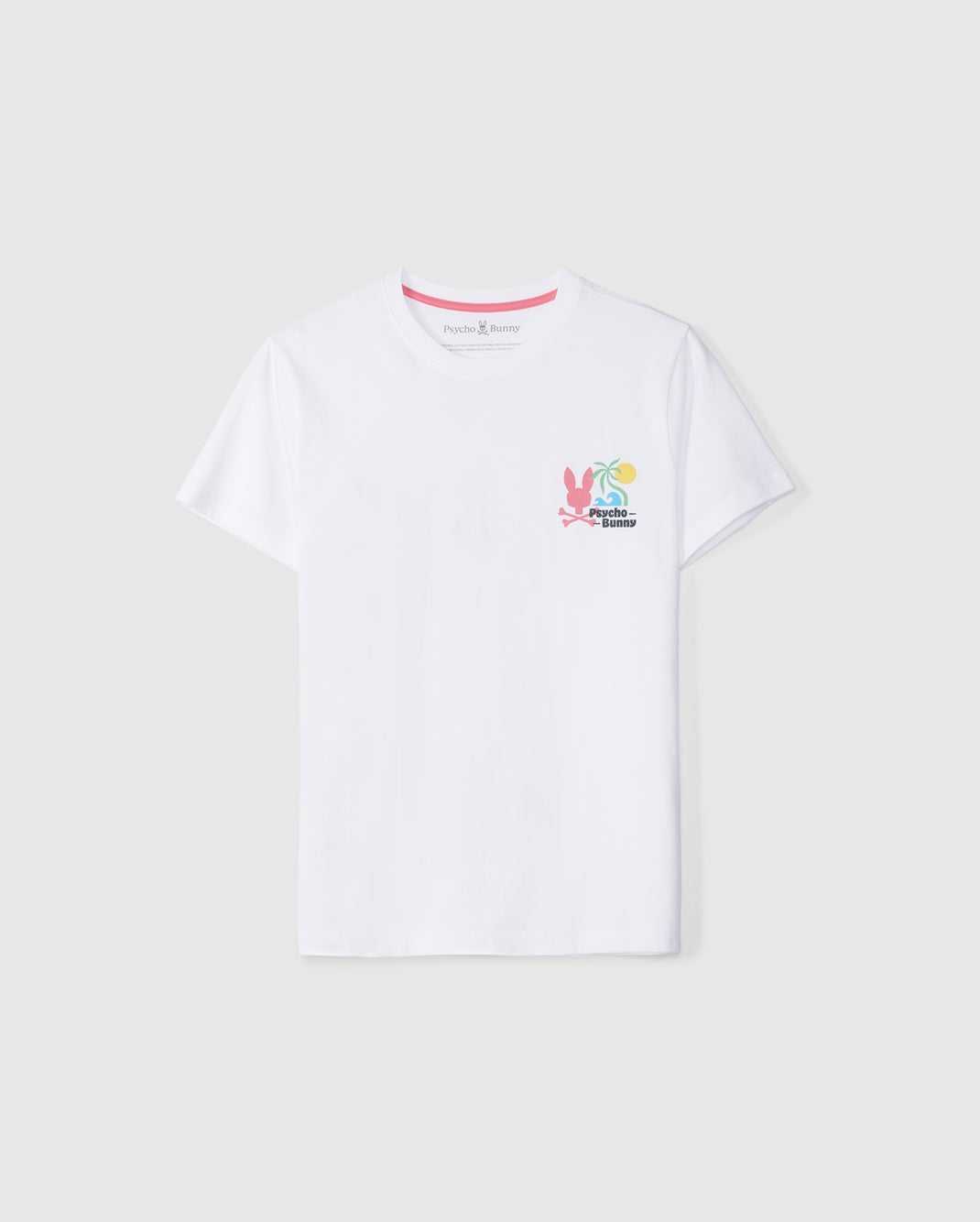 T Shirt Graphique Psycho Bunny Mentz Graphic Tee Blanche Enfant | KCK-76230518